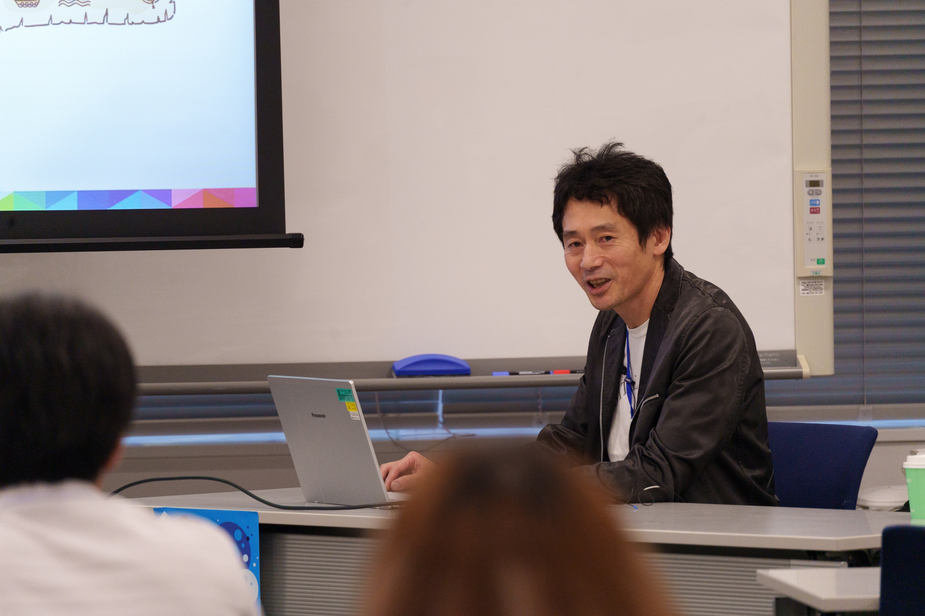 団長の登壇の様子