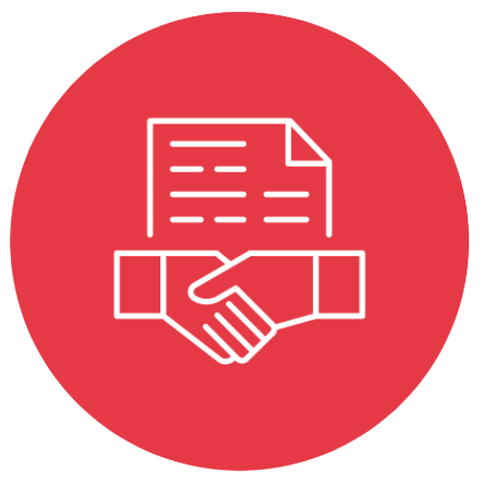 ご契約を表す握手のアイコン